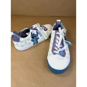 Disney Lilo & Stitch Ohana GroundUp White Low Top Court Sneakers Women's 9